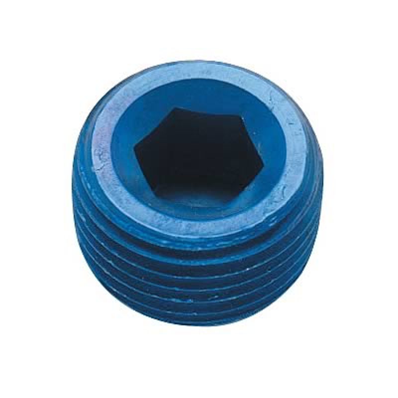 Fragola 3/8 NPT Internal Pipe Plug - Blue