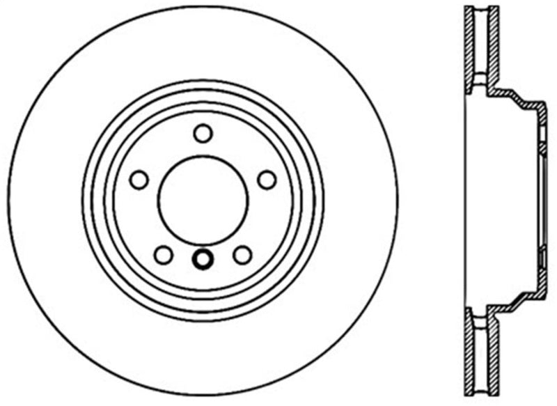 StopTech 07-12 BMW 335i Front Right Cryo Slotted Sport Brake Rotor