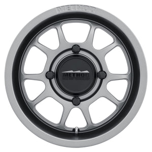 Method MR409 Bead Grip 15x8 / 4+4/0mm Offset / 4x136 / 106.25mm CB Steel Grey Wheel