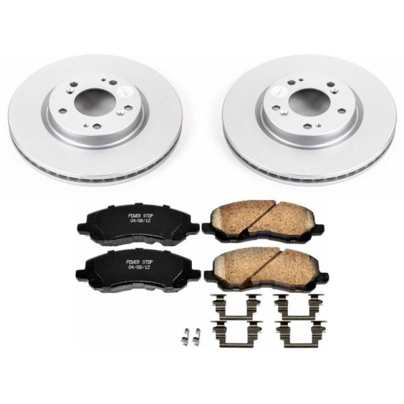 Power Stop 06-12 Mitsubishi Eclipse Front Z17 Evolution Geomet Coated Brake Kit