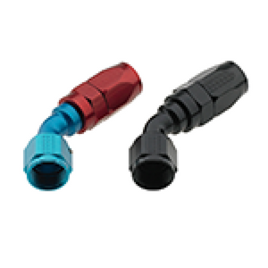 Fragola -6AN x 45 Degree Pro-Flow Hose End - Blue/Red