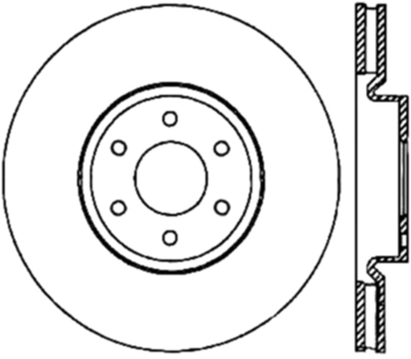 StopTech Sport Slotted (CRYO) 05-18 Nissan Frontier Front Left Slotted Rotor