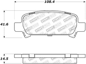 StopTech Street Touring 05-09 Subaru Legacy Rear Brake Pads