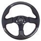 NRG Carbon Fiber Steering Wheel (315mm) Leather Trim w/Red Stitching