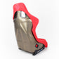 NRG FRP Bucket Seat ULTRA Edition - Large (Red Alcantara/Gold Glitter Back)