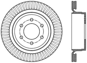 StopTech 12-14 Ford F-150 w/ 6 Lug Rear Right Slotted Sport Cryo Brake Rotor