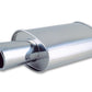 Vibrant StreetPower Oval Muffler with 4in Round Tip Angle Cut Rolled Edge - 2.5in inlet I.D.