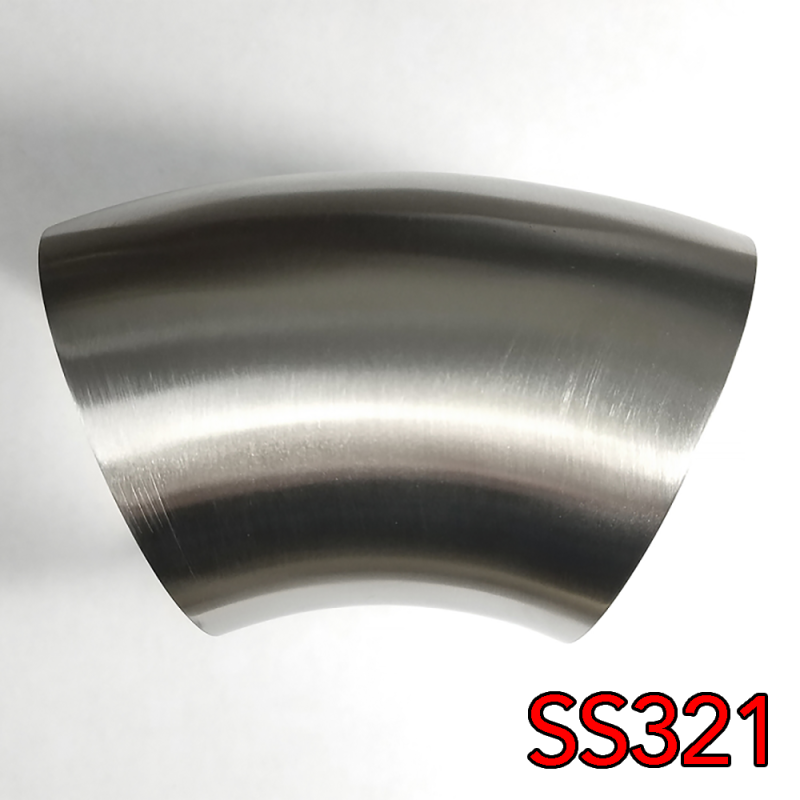 Stainless Bros 2.5in SS321 45 Deg Elbow - 1D Radius 16GA/.065in Wall (No Leg)