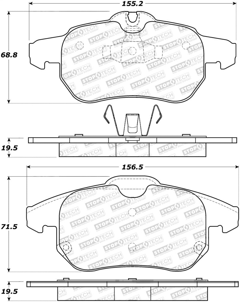 StopTech Performance 03-05 Saab 9-3 Front Brake Pads