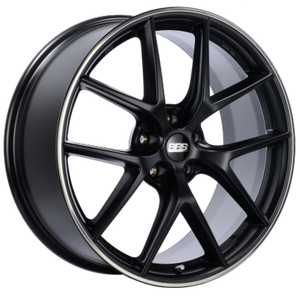 BBS CI-R 19x8 5x114.3 ET38 Satin Black Polished Rim Protector Wheel -82mm PFS/Clip Required