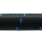 Vibrant -8 AN Two-Tone Black/Blue Nylon Braided Flex Hose (5 foot roll)