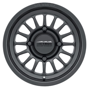 Method MR411 Bead Grip 15x7 / 4+3/13mm Offset / 4x156 / 132mm CB Matte Black Wheel