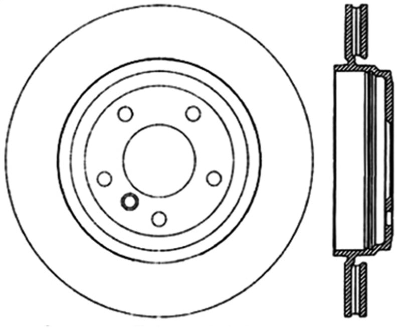 StopTech Sport Slotted (CRYO) 01-06 BMW 330Ci Rear Left Rotor