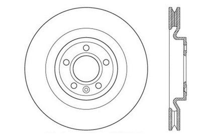 StopTech 12-13 Ford Mustang GT 5.0L V8 Drilled Left Front Rotor