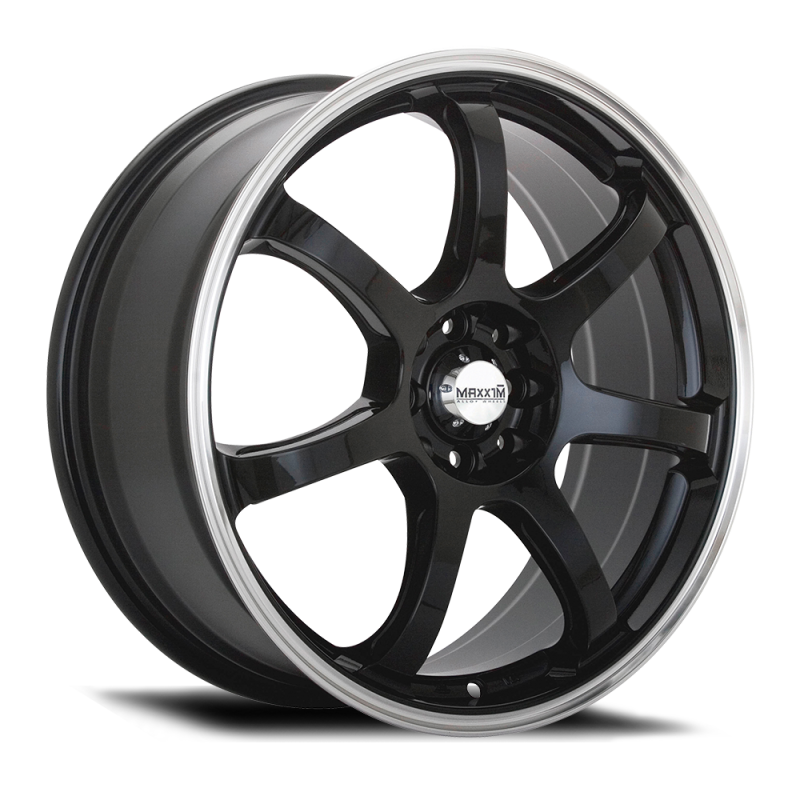 Maxxim Knight 16x7 10x100/114.3 ET40 Gloss Black Lip Polish