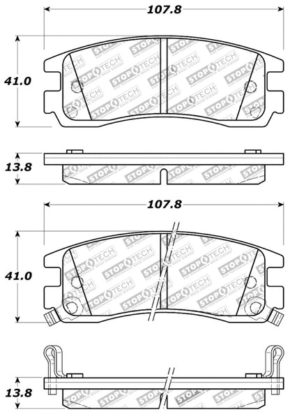 StopTech Sport Brake Pads w/Shims and Hardware - Front