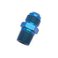 Russell Performance -6 AN to 3/8in NPT Straight Flare to Pipe (Blue)