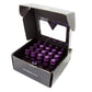 NRG 700 Series M12 X 1.25 Steel Lug Nut w/Dust Cap Cover Set 21 Pc w/Locks & Lock Socket - Purple