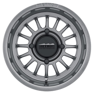 Method MR411 Bead Grip 15x7 / 4+3/13mm Offset / 4x136 / 106.25mm CB Gloss Titanium Wheel