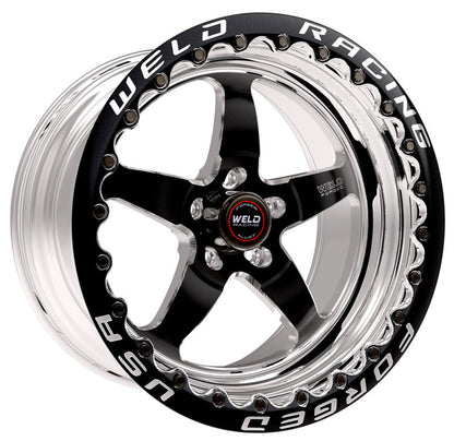 Weld S71 17x9.5 / 5x120mm BP / 6.7in. BS Black Wheel (High Pad) - Black Single Beadlock MT