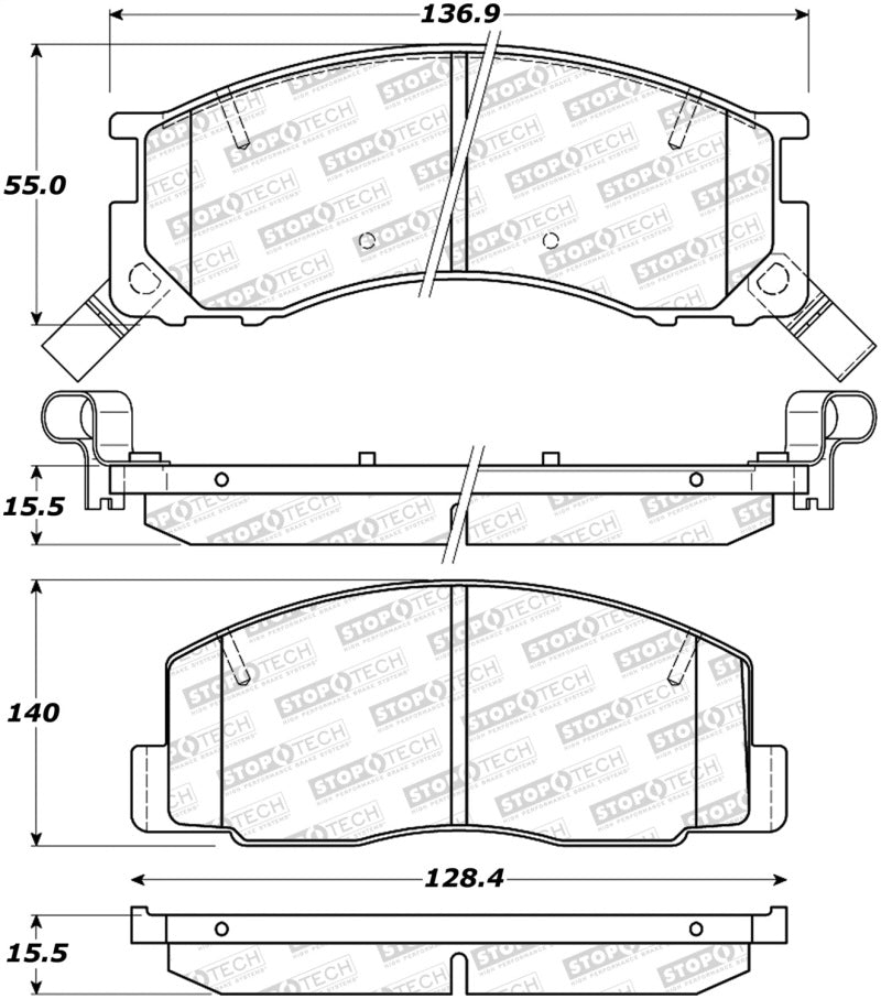 StopTech Street Brake Pads - Front/Rear