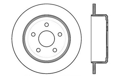 StopTech Power Slot 07-13 Jeep Wrangler Rear Right Drilled & Slotted Rotor