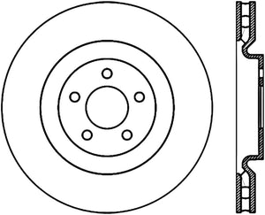 StopTech 07-13 Mustang Shelby / 11-13 Mustang GT Fr Right Slotted & Drilled CRYO-STOP Brake Rotor