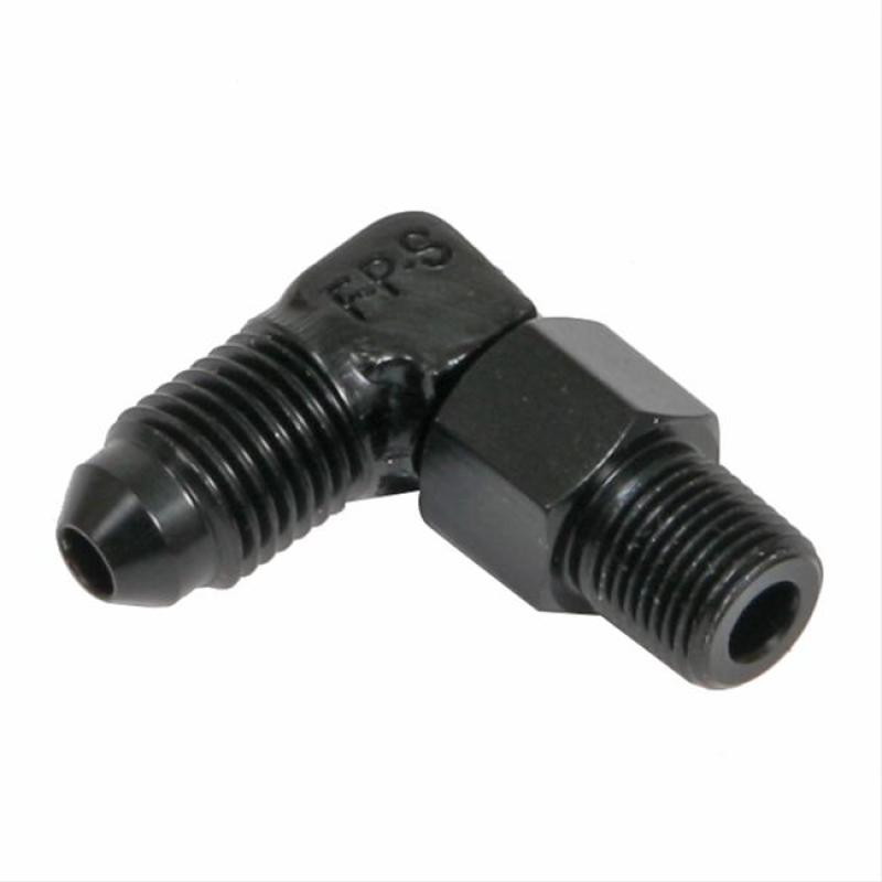 Fragola -8AN x 3/8 NPT 90 Degree Swivel - Black