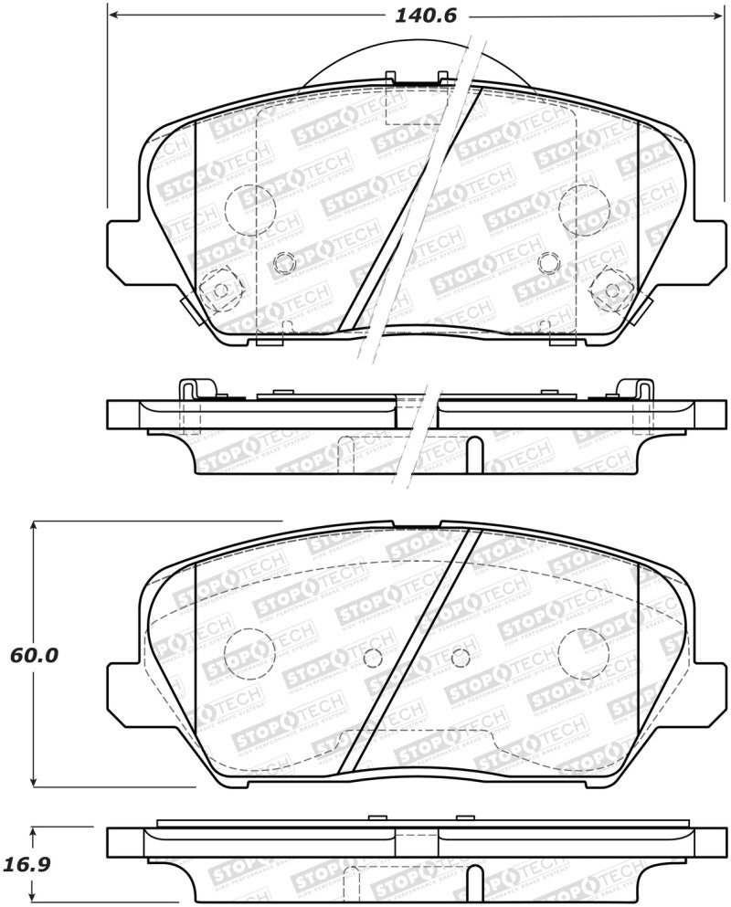 StopTech Street Brake Pads - Rear