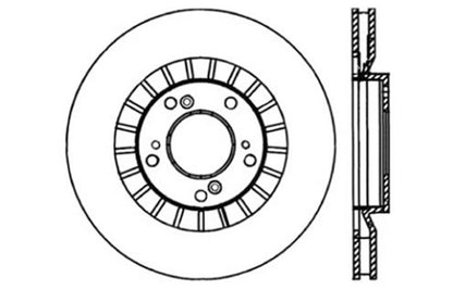 StopTech 00-09 Honda S2000 Front Drilled Right Rotor