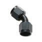 Vibrant -16AN X -16AN Female Flare Swivel 45 Deg Fitting (AN To AN) -Anodized Black Only