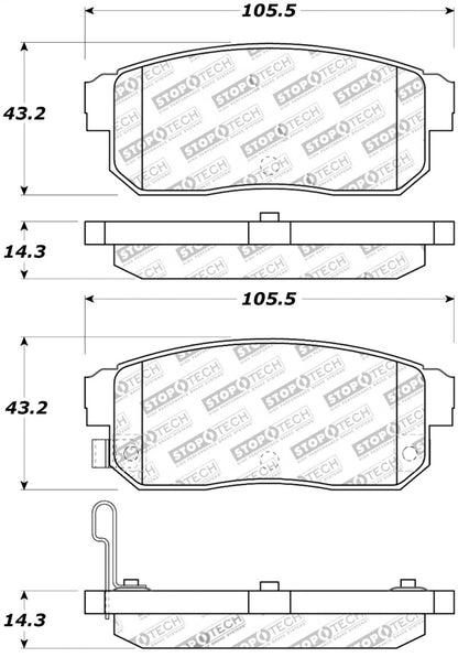 StopTech Street Touring 04-07 RX-8 Rear Pads