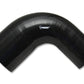 Vibrant 4 Ply Reinforced Silicone 90 degree Transition Elbow - 3in I.D. x 4in I.D. (BLACK)