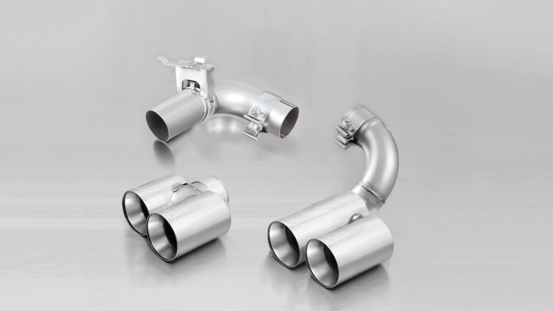 Remus 2012 BMW 3 Series F30 LCI Sedan / F31 LCI Touring Chrome 76mm Straight Cut Tail Pipe Set