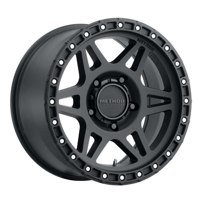 Method MR312 17x9 -12mm Offset 6x5.5 106.25mm CB Matte Black - Gloss Black Lip Street Loc Wheel