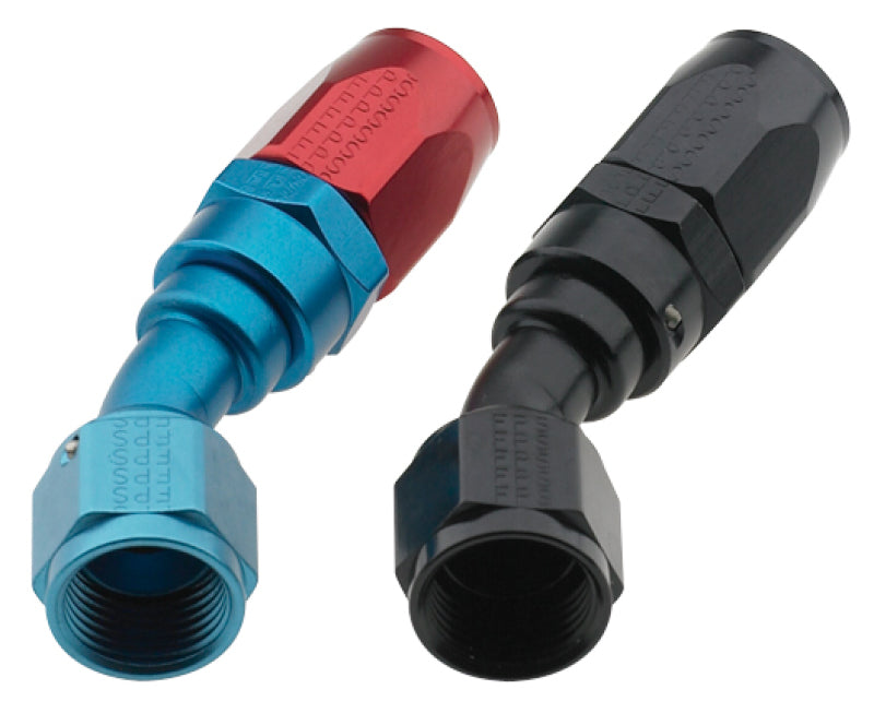 Fragola -6AN Nut x -8AN Hose 30 Degree Expanding Hose End - Blue/Red