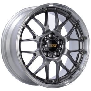 BBS RS-GT 19x8.5 5x112 ET38 Diamond Black Center Diamond Cut Lip Wheel -82mm PFS/Clip Required