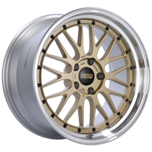 BBS LM 18x10 5x130 ET50 CB 71.6 Gold Center Diamond Cut Lip Wheel