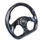 NRG Carbon Fiber Steering Wheel (320mm) Flat Bottom w/Shiny Black Carbon