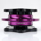 NRG Quick Release SFI SPEC 42.1 - Shiny Black Body / Shiny Purple Ring