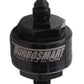 Turbosmart Billet Turbo Oil Feed Filter w/44 Micron Pleated Disc -4AN Male Inlet - Black