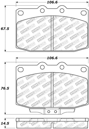 StopTech 86-91 Mazda RX-7 Street Select Front Brake Pads