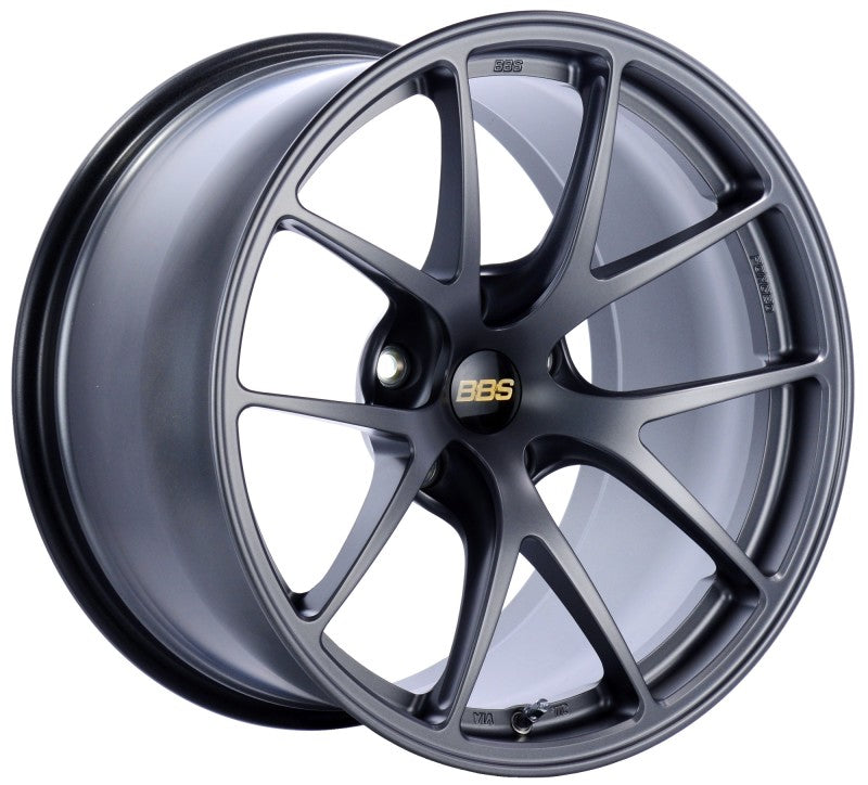 BBS RI-A 18x10.5 5x120 ET22 Matte Graphite Wheel -82mm PFS/Clip Required