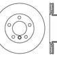 StopTech 9/07-09 BMW 328 Slotted & Drilled Left Front Rotor