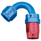 Russell Performance -10 AN Red/Blue 120 Degree Full Flow Swivel Hose End (With 15/16in Radius)