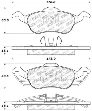 StopTech Street Select Brake Pads - Front