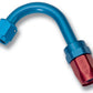 Russell Performance -6 AN Red/Blue 120 Degree Full Flow Swivel Hose End (With 1in Radius)