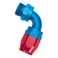 Russell Performance -10 AN Red/Blue 90 Deg Swivel Dry Sump Hose End (-12 Port 1-1/16in-12 Thread)