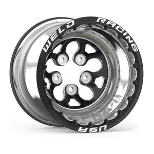 Weld Alpha-1 15x12 / 5x4.5 BP / 5in. BS Black Wheel - Black Single Beadlock MT