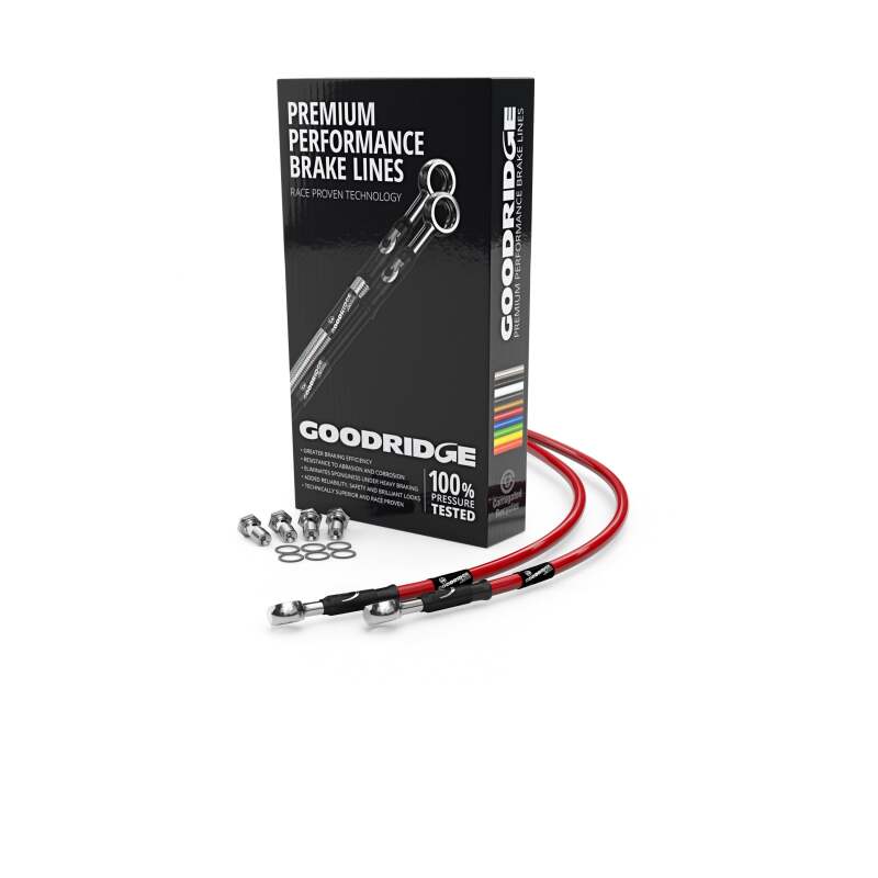 Goodridge Honda CB550SC NIGHTHAWK Red Rear SS Brake Lines